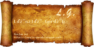 László Geréb névjegykártya